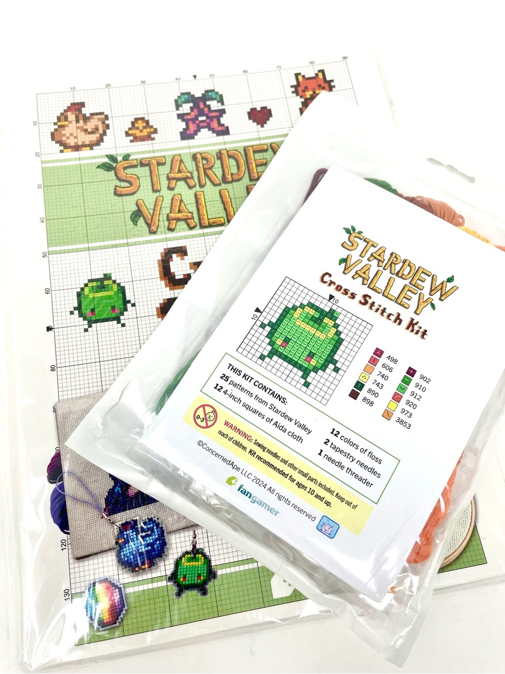 Stardew Valley Cross Stitch Kit + Stardew Valley Cross Stitch Guide Book Bundle